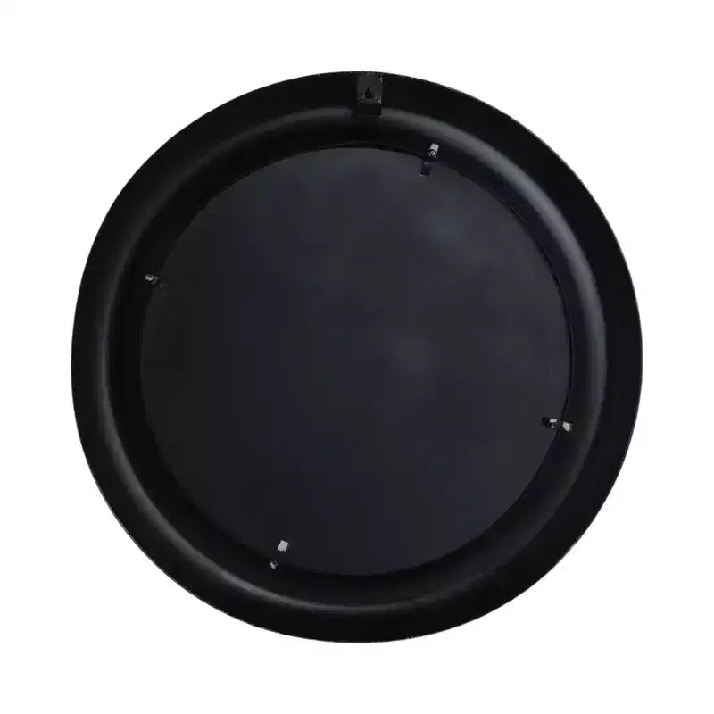 Specchio rotondo da parete – Nero/Blu, Cornice in metallo, Singolo