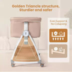 Culla convertibile 3-in-1 beige con ruote, per 1 bambino (0-12 mesi)