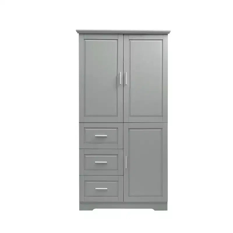 Armadio alto bianco/nero/grigio – 2 ante e 3 cassetti, montaggio a 1 persona