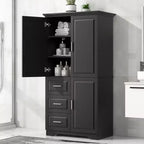 Armadio alto bianco/nero/grigio – 2 ante e 3 cassetti, montaggio a 1 persona
