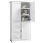 Armadio alto bianco/nero/grigio – 2 ante e 3 cassetti, montaggio a 1 persona