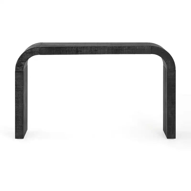 Consolle ad arco minimalista Nera/Grigia/Naturale, Tavolino d'ingresso monopezzo