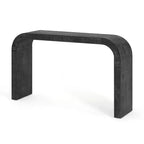 Consolle ad arco minimalista Nera/Grigia/Naturale, Tavolino d'ingresso monopezzo