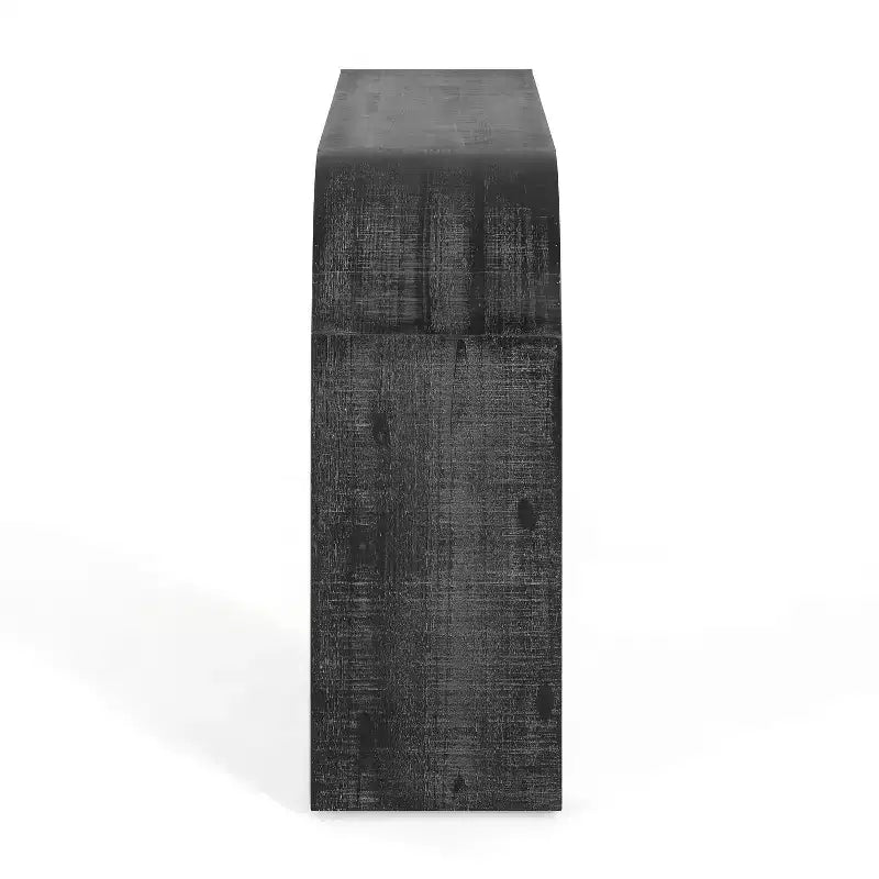 Consolle ad arco minimalista Nera/Grigia/Naturale, Tavolino d'ingresso monopezzo