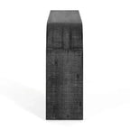Consolle ad arco minimalista Nera/Grigia/Naturale, Tavolino d'ingresso monopezzo