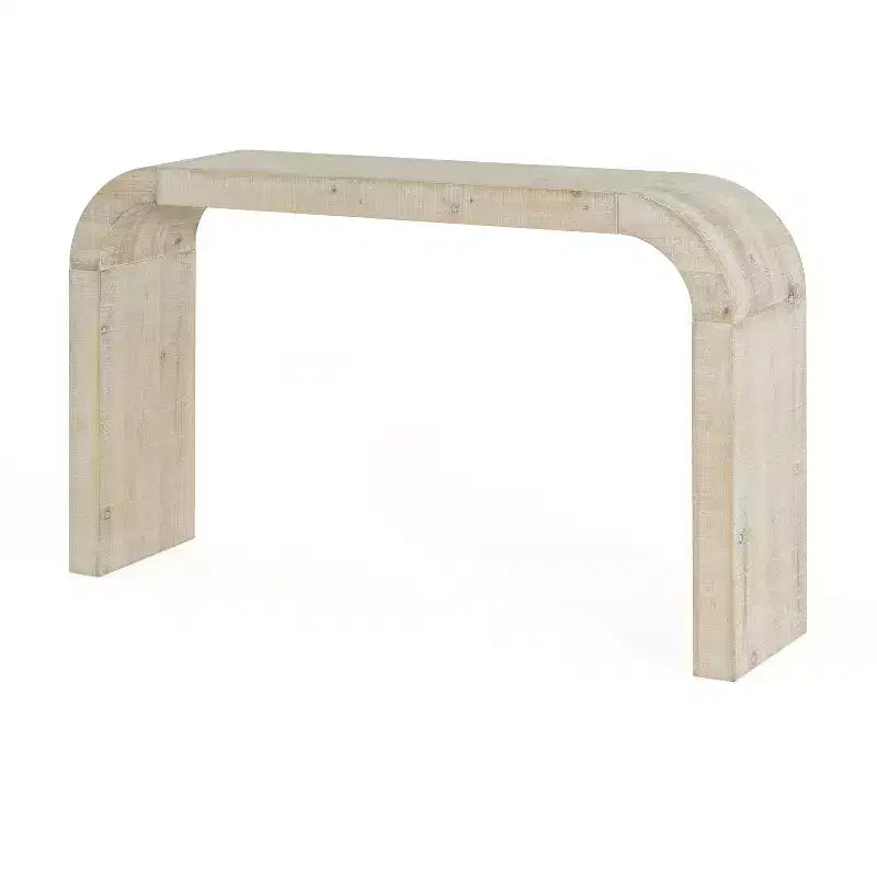 Consolle ad arco minimalista Nera/Grigia/Naturale, Tavolino d'ingresso monopezzo
