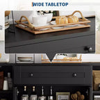Credenza a buffet in legno naturale con cassetto e 4 ante, montaggio da una sola persona