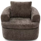 Poltrona girevole a barilotto con schienale trapuntato, seduta singola – Beige+Marrone / Marrone / Verde / Rosa