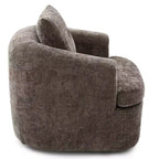 Poltrona girevole a barilotto con schienale trapuntato, seduta singola – Beige+Marrone / Marrone / Verde / Rosa