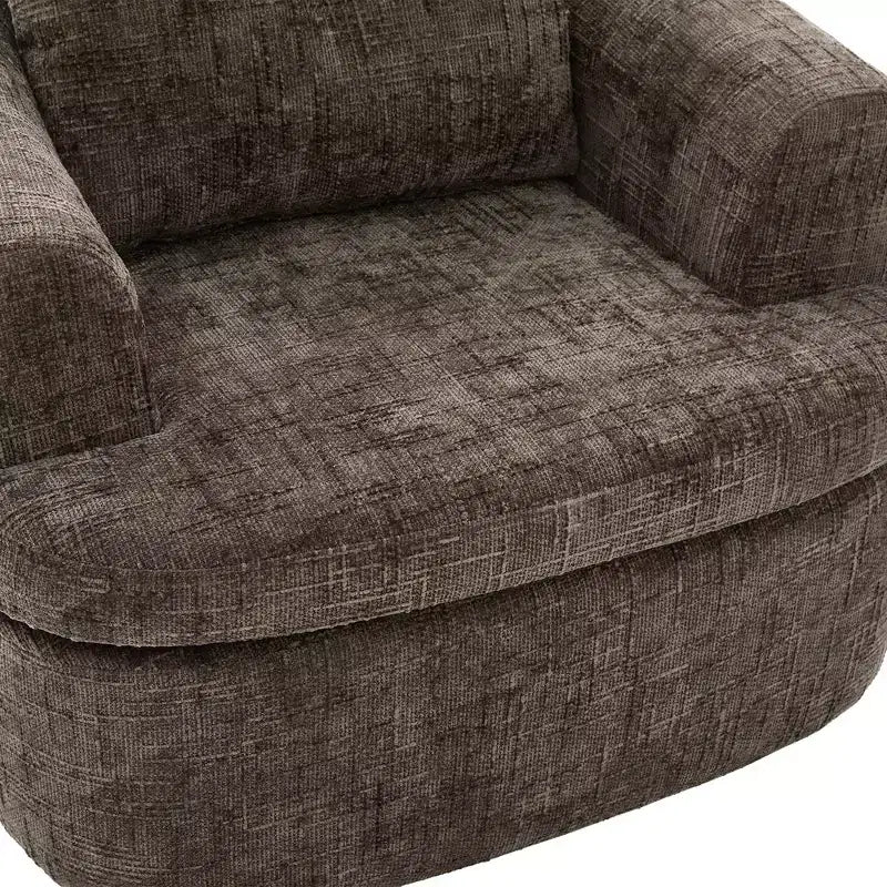 Poltrona girevole a barilotto con schienale trapuntato, seduta singola – Beige+Marrone / Marrone / Verde / Rosa