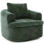 Poltrona girevole a barilotto con schienale trapuntato, seduta singola – Beige+Marrone / Marrone / Verde / Rosa