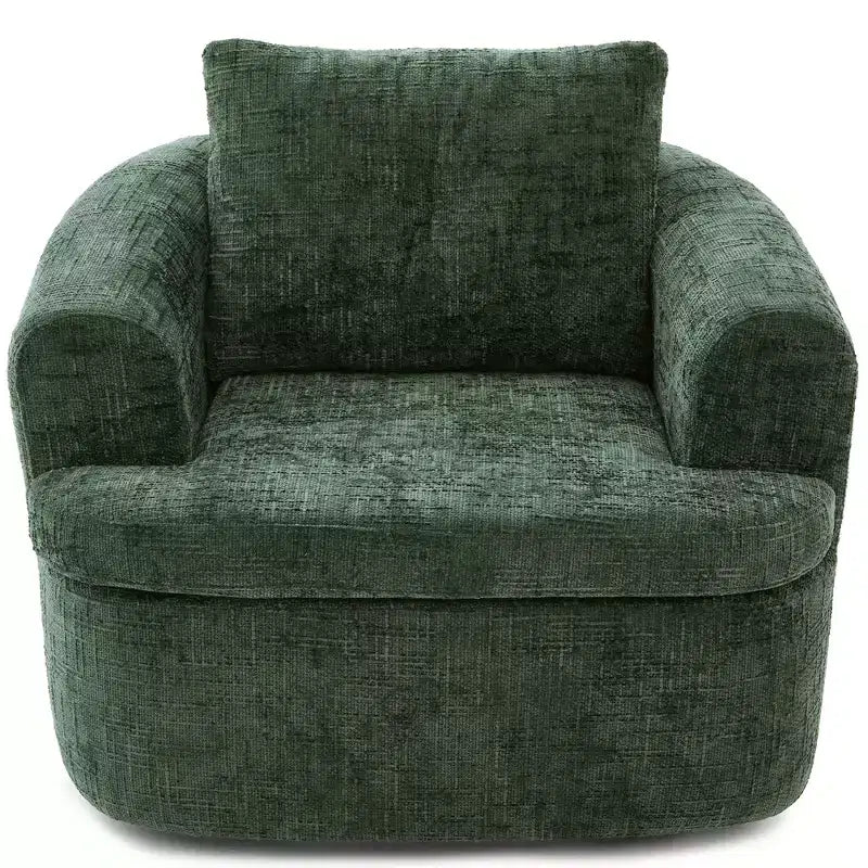 Poltrona girevole a barilotto con schienale trapuntato, seduta singola – Beige+Marrone / Marrone / Verde / Rosa