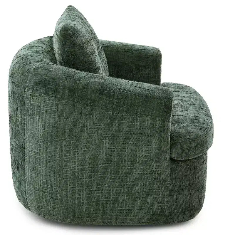 Poltrona girevole a barilotto con schienale trapuntato, seduta singola – Beige+Marrone / Marrone / Verde / Rosa