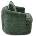 Poltrona girevole a barilotto con schienale trapuntato, seduta singola – Beige+Marrone / Marrone / Verde / Rosa