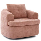 Poltrona girevole a barilotto con schienale trapuntato, seduta singola – Beige+Marrone / Marrone / Verde / Rosa