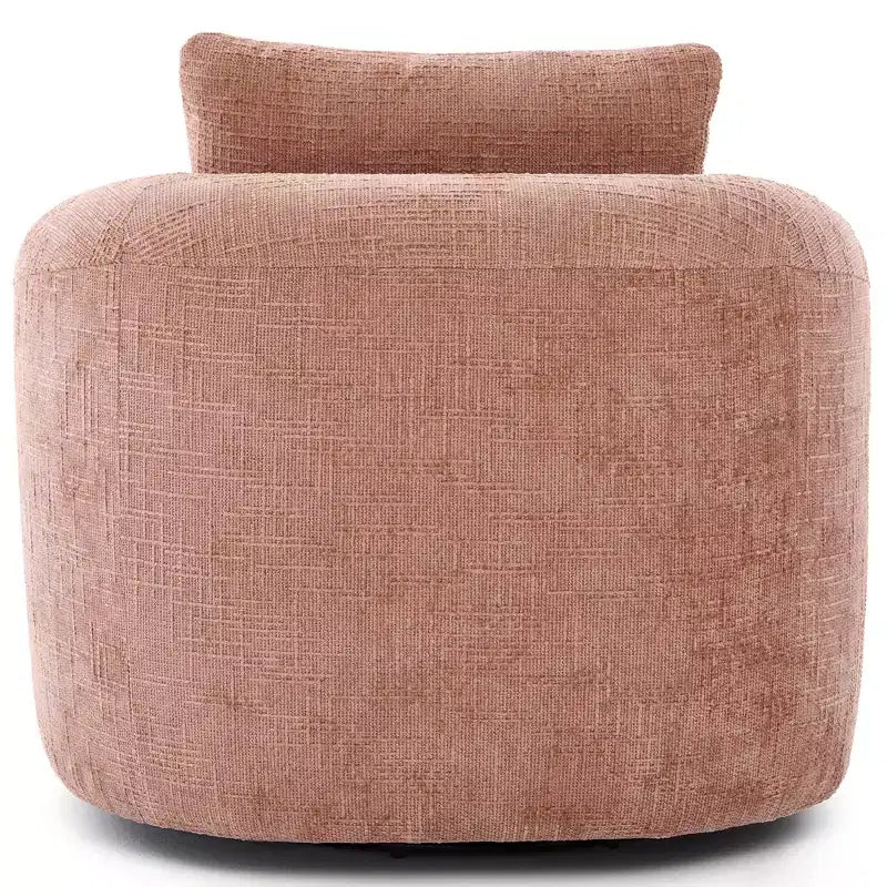 Poltrona girevole a barilotto con schienale trapuntato, seduta singola – Beige+Marrone / Marrone / Verde / Rosa