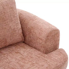 Poltrona girevole a barilotto con schienale trapuntato, seduta singola – Beige+Marrone / Marrone / Verde / Rosa