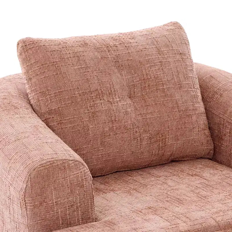 Poltrona girevole a barilotto con schienale trapuntato, seduta singola – Beige+Marrone / Marrone / Verde / Rosa