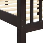 Letto a piattaforma singolo in legno naturale con testiera e pediera – Singolo