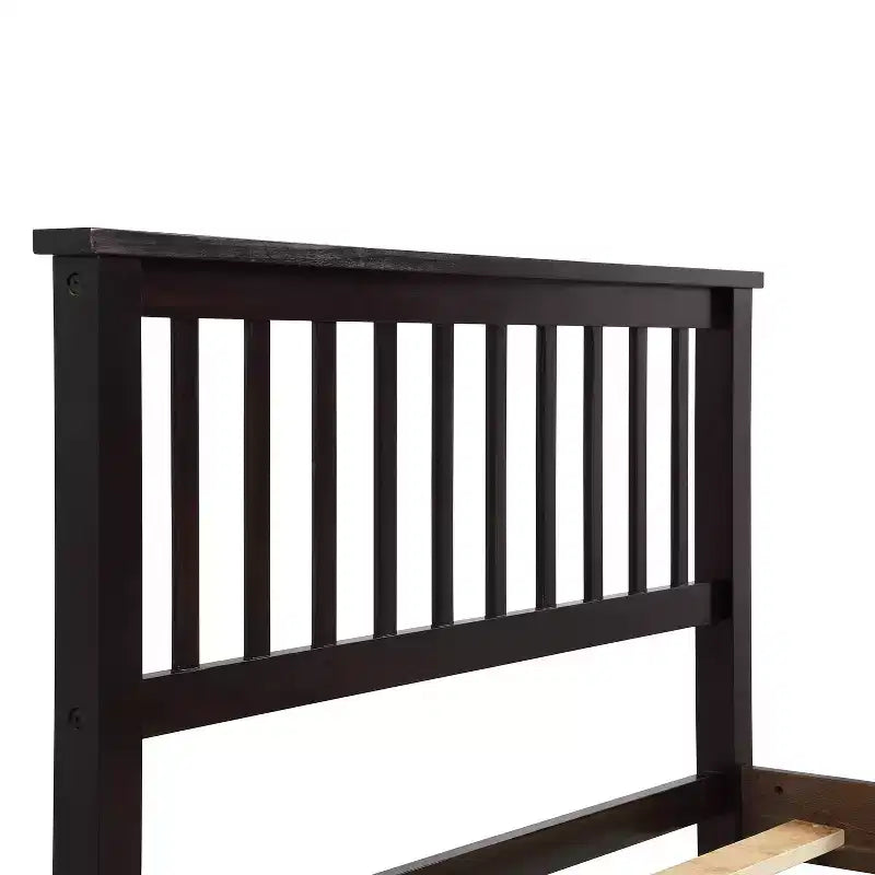 Letto a piattaforma singolo in legno naturale con testiera e pediera – Singolo