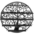 Sorbus Wall Mounted 5 Tier Nail Polish Rack Holder - Tree Silhouette Round Metal Salon Wall Art Display