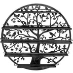 Sorbus Wall Mounted 5 Tier Nail Polish Rack Holder - Tree Silhouette Round Metal Salon Wall Art Display