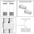Appendiabiti con 2 cassetti e ripiano superiore in legno – Acqua / Nero / Grigio / Rosa / Ruggine / Bianco, 1 persona