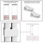 Appendiabiti con 2 cassetti e ripiano superiore in legno – Acqua / Nero / Grigio / Rosa / Ruggine / Bianco, 1 persona