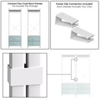 Appendiabiti con 2 cassetti e ripiano superiore in legno – Acqua / Nero / Grigio / Rosa / Ruggine / Bianco, 1 persona