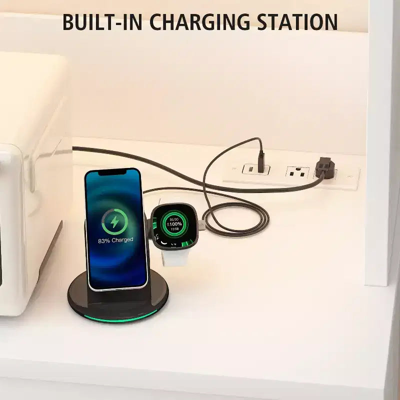 Mobile Contenitore da Cucina Bianco con Ante in Vetro, 8 Zone, per 1 Famiglia