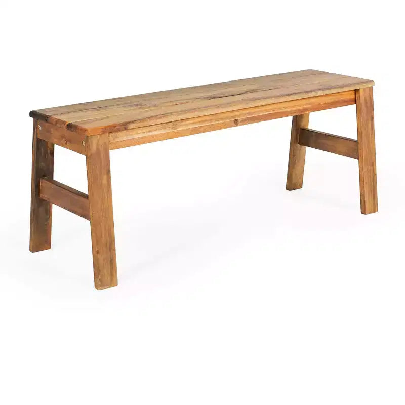 Set tavolo e panca per bambini in acacia naturale, 6 posti (3 pezzi)