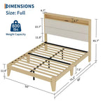 Struttura letto a piattaforma in bouclé circolare bianco sporco/bianco puro con luci LED – 1 persona